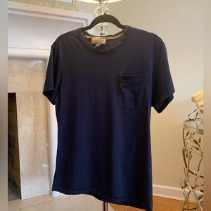 Burberry Navy Crew Neck Logo Pocket T Shirt